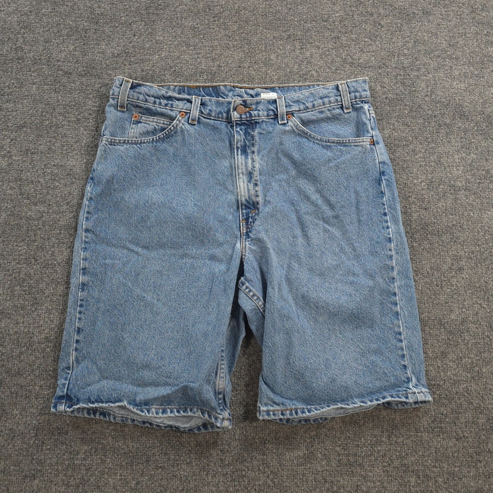 Vintage Levis Shorts Mens 38 Blue 550 Relaxed Fit Orange Tab Jean Jorts 90s